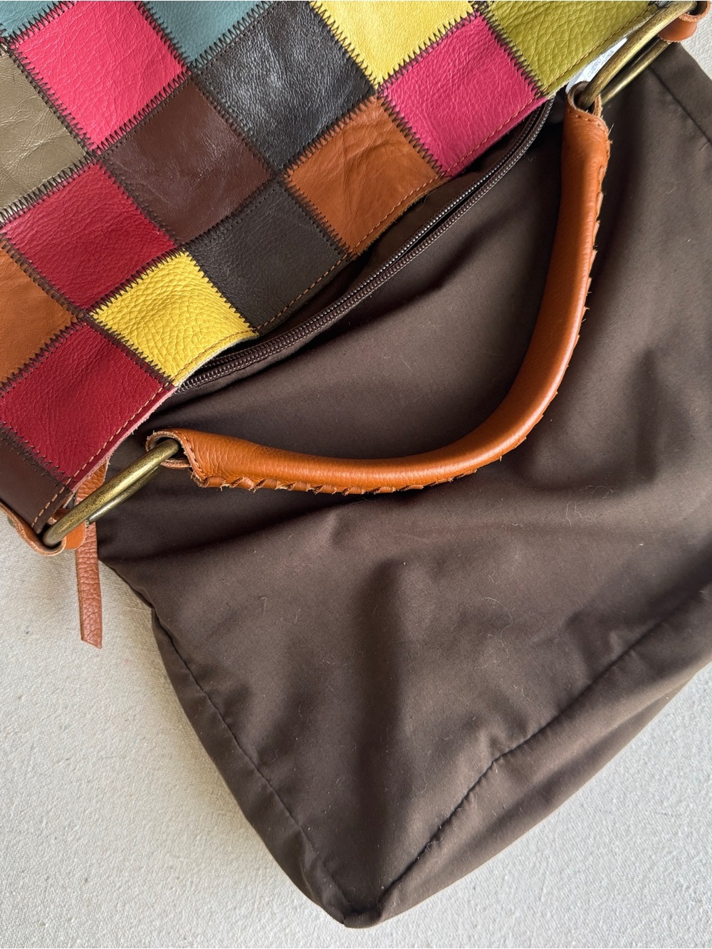 STELLA & MAX multicolor Patchwork Leather Hobo Bag - Picture 13 of 14